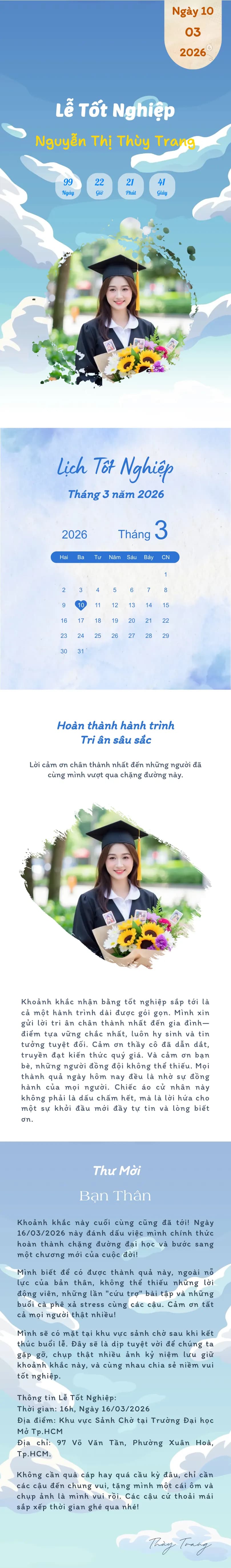 Free online card - Graduation Invitation 01 Pre | VowForever