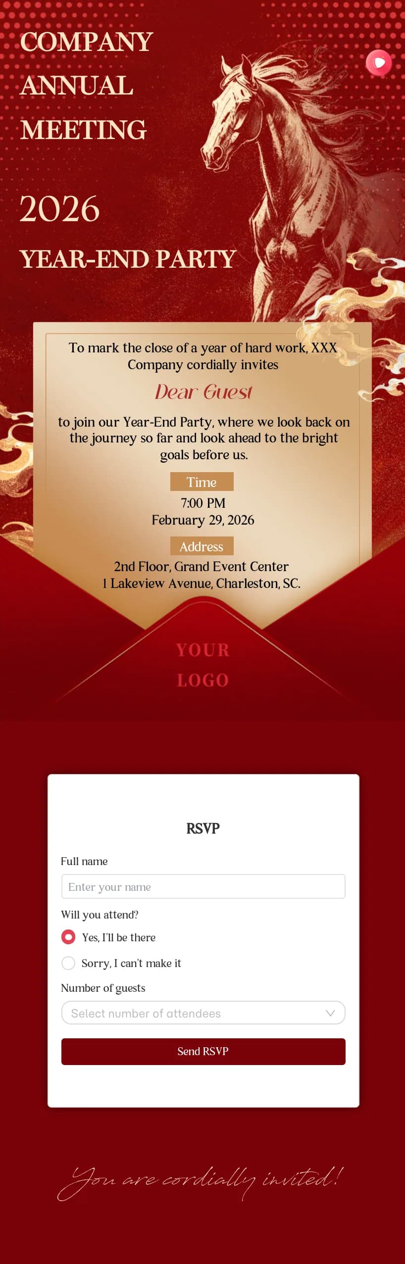Year-End Party Invitation 02 year-end party invitations template preview