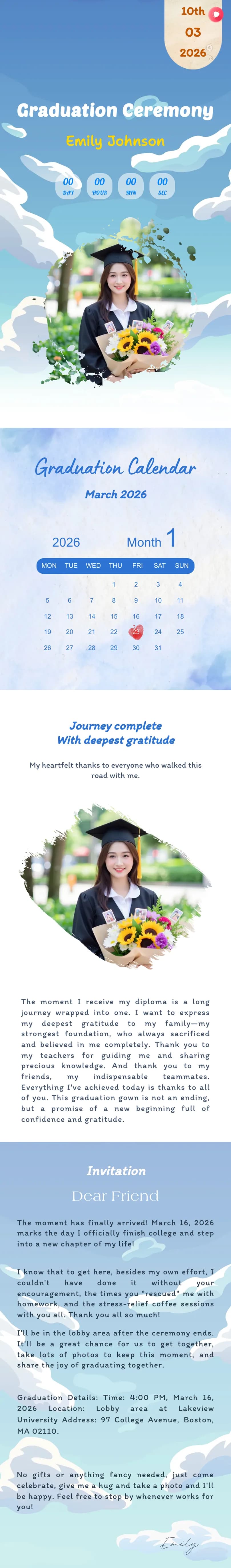 Graduation Invitation 01 Pre graduation invitations template preview