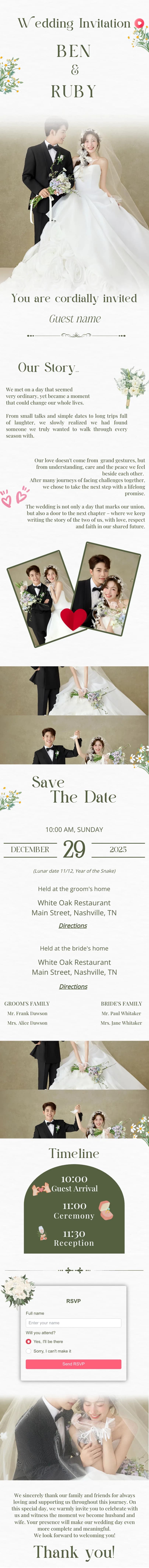 Mint Whisper Tiny wedding invitations template preview