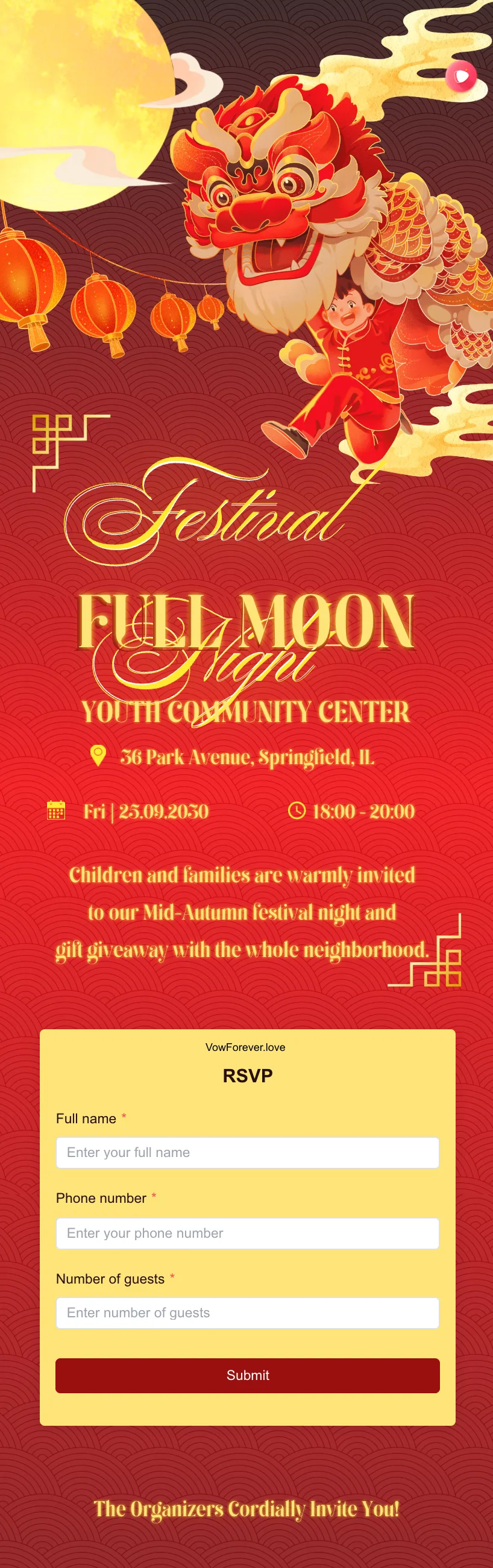 Full Full Moon Festival Night template
