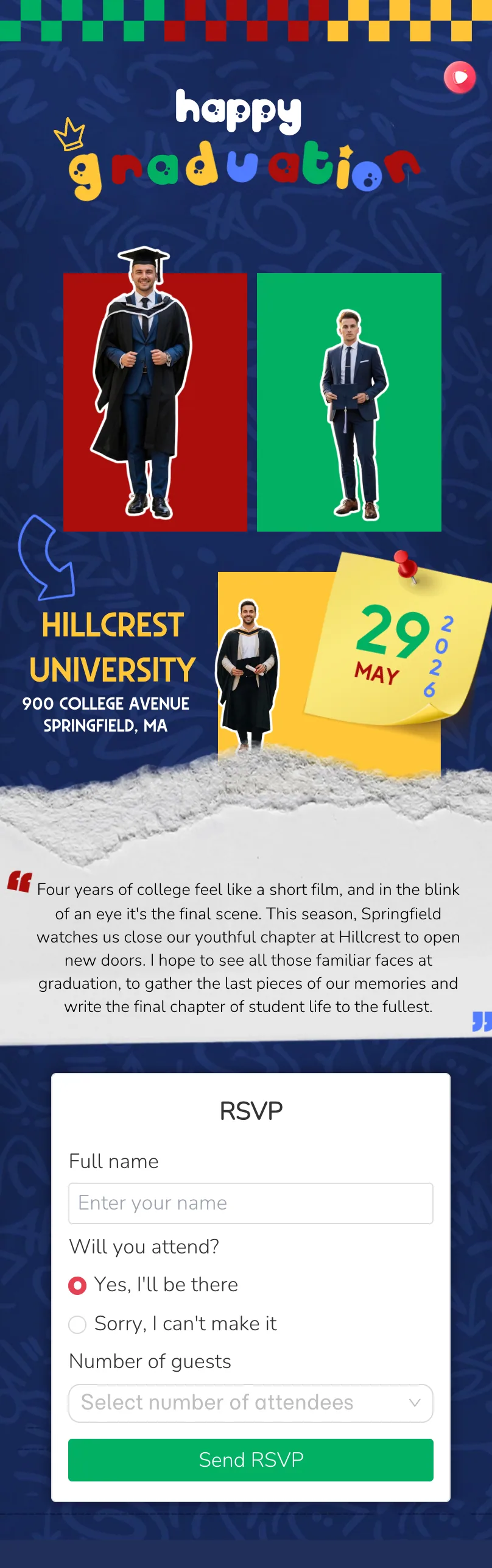 Full Graduation Invitation 05 Pre template