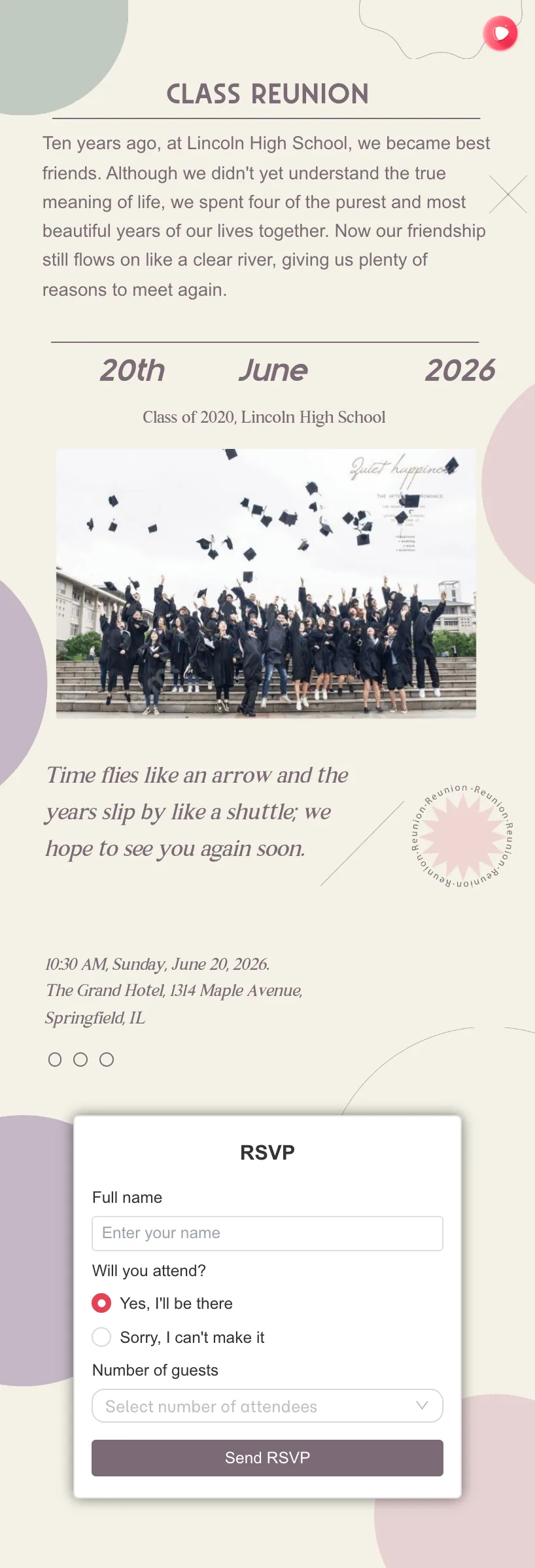 Full Graduation Invitation 09 Free template