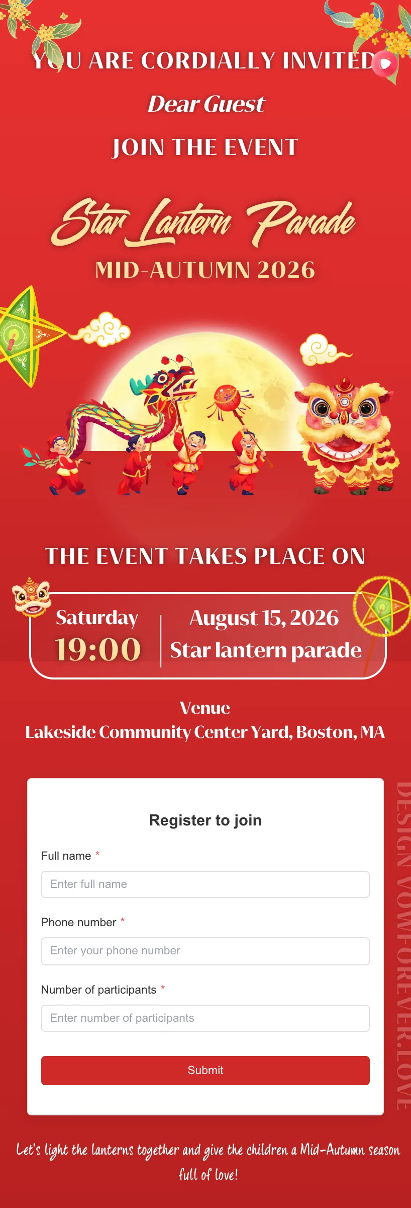 Full Star Lantern Parade template