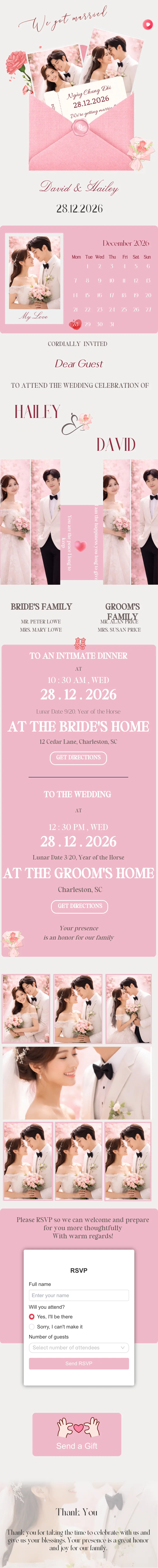 Full Wedding Invitation 100 Basic template