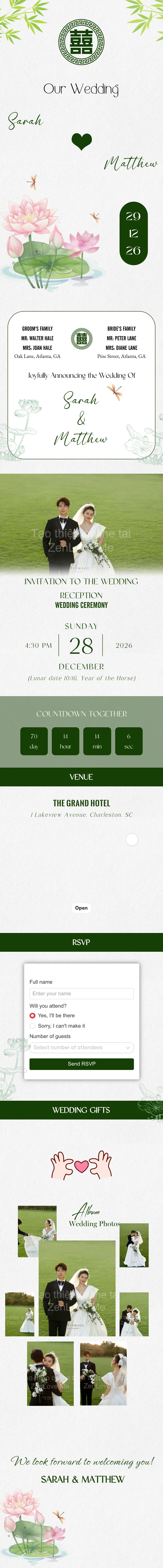 Full Wedding Invitation 103 Premium template