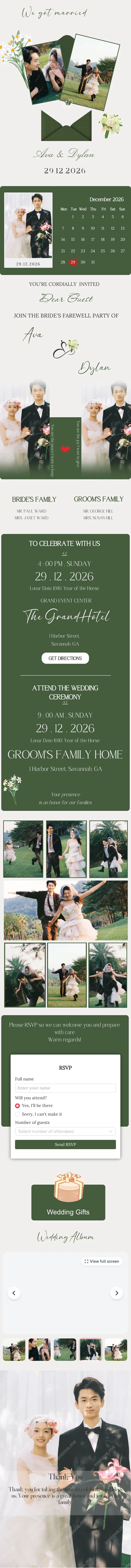 Full Wedding Invitation 131 Basic template