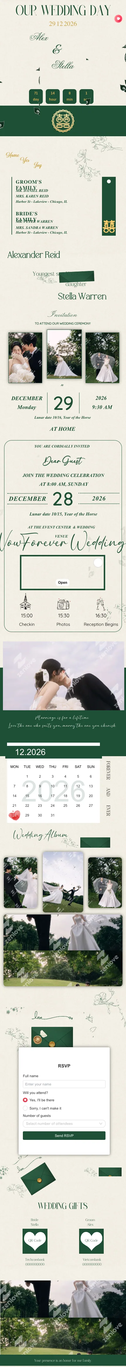 Full Wedding Invitation 220 Pre template