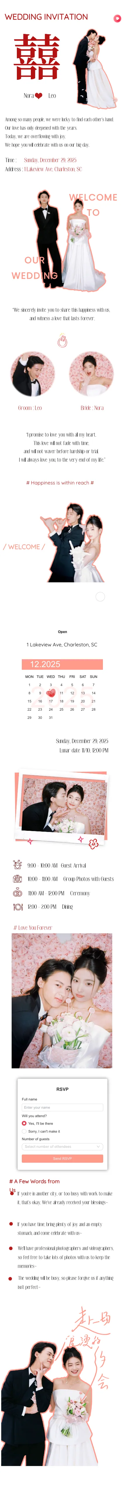 Full Wedding Invitation 28 Pre template