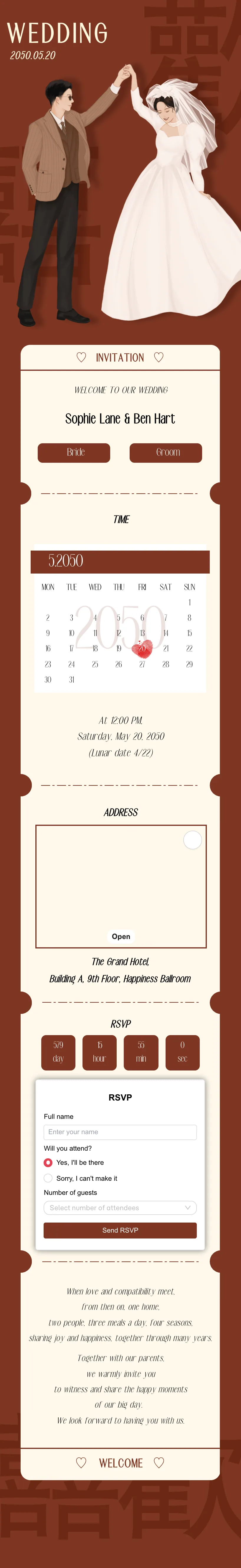 Full Wedding Invitation 93 Basic template