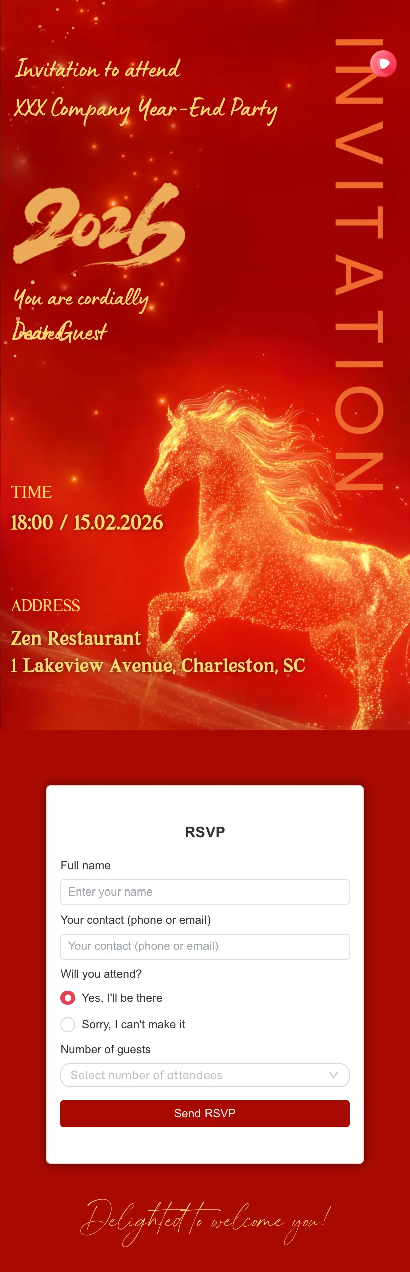 Full Year-End Party Invitation 03 template